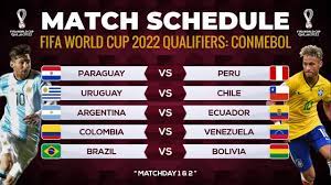 Argentina has one of the. Match Schedule Fifa World Cup Qatar 2022 Qualifiers Conmebol Matchday 1 2 Youtube