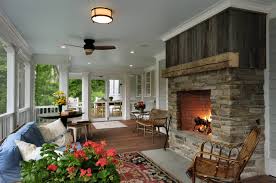 Covered Porch With Fireplace Photos