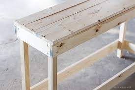 how to build an outdoor console table