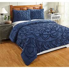 Cotton Tufted Chenille Comforter Set Ss