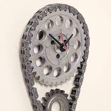Auto Timing Chain And Gears Wall Clock