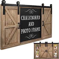 Rustic Wood Chalkboard With Four 4x6