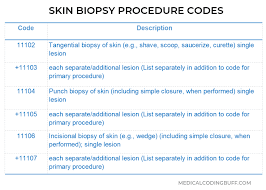 skin biopsy coding cpt to diagnose a