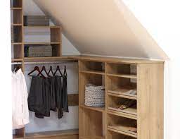 closet organizer for slanted angled