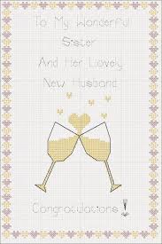 Free Cross Stitch Champagne Wedding Card Cross Stitch