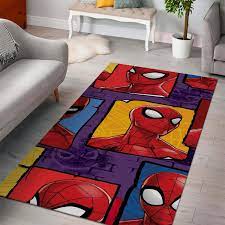 spiderman street paint art rug home
