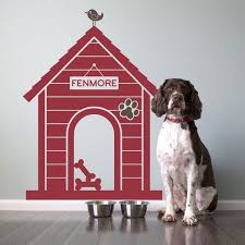 Dog House Fabric Wall Decal L