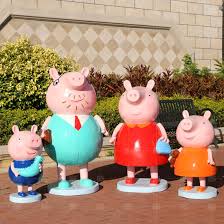 Customized Cartoon Pig Garden Resin