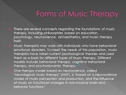 In other words, it depends on the ability of the brain to perceive and react to music, which ultimately has an effect on behaviors and brain functions. Music Therapy Is An Allied Health Profession And One Of The Expressive Therapies Consisting Of An Interpersonal Process In Which A Trained Music Therapist Ppt Download
