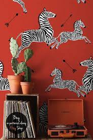 Red Flying Zebra Wallpaper Abstract