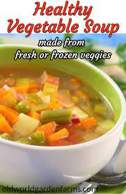 Remove the soup from the heat. Homemade Vegetable Soup Recipe Made From Fresh Garden Or Frozen Veggies Vegetable Soup Farmto Frozen Veggies Homemade Vegetable Soup Veggie Soup Recipes