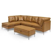 wide sectional 3 piece leather sofa