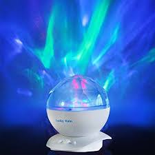 Amazing Aurora Show Lucky Rain Aurora Borealis Night Lights Projection Lamp Can Projects Lots Of Colorful Lights On Cei Night Light Projector Room Lights Lamp
