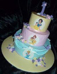 Princess First Birthday Cake Disney Princesses 1st Birthday Cake1  gambar png