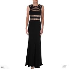 Betsy Adam Womens Illusion Cut Out Formal Dress