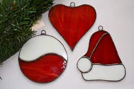 Stained Glass Ornaments Set