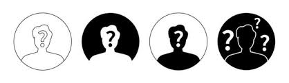unknown person vector art icons and