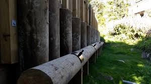 Timber Retaining Wall With Waler And