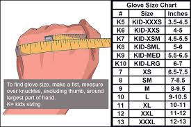 Racequip Racing Glove Size Chart Adult Kids