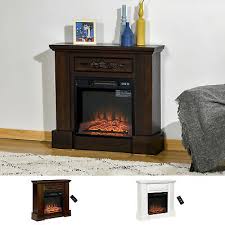 Electric Fireplace Mantel Tv Stand Log