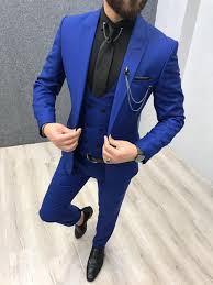 Bernard Bright Sax Slim Fit Suit In 2019 Tuxedo For Men
