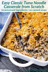 Stir the bread crumbs and butter in a small bowl. Tuna Casserole From Scratch No Canned Soup Bowl Of Delicious