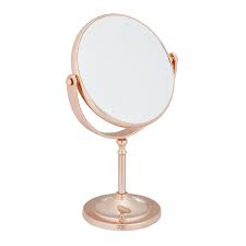 copper makeup mirror with 2x