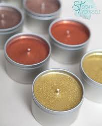 how to make diy glitter tin candles