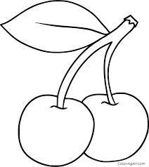 Here are some free printable cherry coloring pages in vector format, enjoy color them. 29 Free Printable Cherry Coloring Pages In Vector Format Easy To Print From Any Device And Auto Fruit Coloring Pages Flower Coloring Pages Easy Coloring Pages