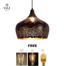 Moroccan Style Pendant Lights Metal Pendant Light Shade Iron Pendant Lights By Wood Mosaic In Suspended Pendant Lights