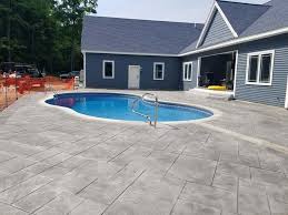stamped pool deck the concrete craftsman