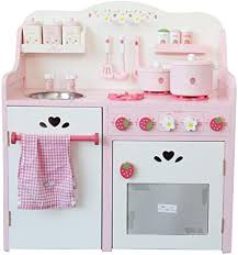 Our beautiful wooden toy kitchens have all the ingredients kids need for hours of creative play. Amazon Com Binglinghua Pink Strawberry Kids Wood Kitchen Play Toy Cooking Children Educational Wooden Toys Play House Toys Games