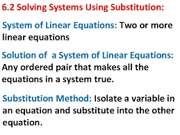 6 2 solving systems using substitution