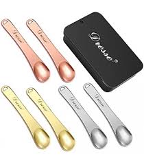 6 pack metal makeup spatula mini spoon