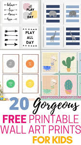 gorgeous free wall art printables for kids