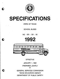 bus specifications texas