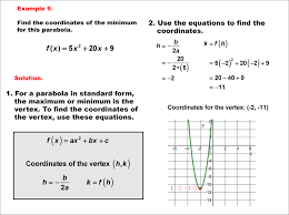 Math Example Quadratics Parabola