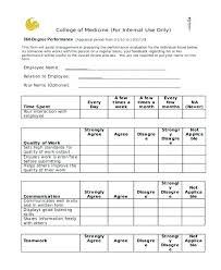 360 Appraisal Template Evaluation Form Performance Updrill Co