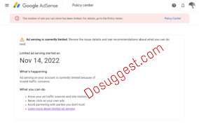 remove ads limit from adsense faster