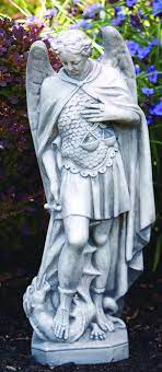 Saint Michael Garden Statue With Scales