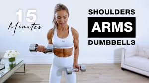 15 min dumbbell arms shoulder workout