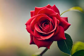 premium photo a red rose is in the