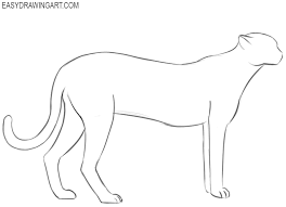 Then draw a front leg. How To Draw A Cheetah Easy Drawing Art