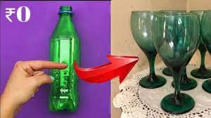 make wine gl waste plastic bottle