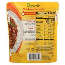organic indian madras lentils hot