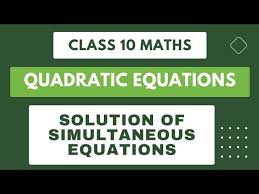 Chapter Quadratic Equations