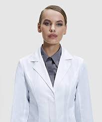 Dr James Womens Lab Coat Tailored Fit Feminine Design White 33 Inch Length Dr5 Us6