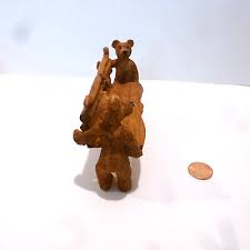 Dollhouse Miniature Bear Bench Adorable
