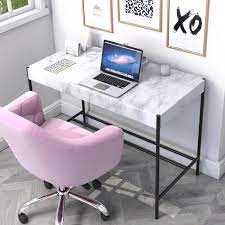 Get your white marble desk accessories at zazzle. White Faux Marble Desk Roxy Furniture123