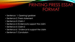 Printing press essay